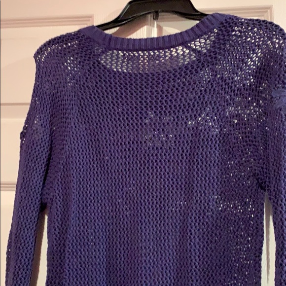 Dark Blue Floral Sweater - Picture 3 of 4